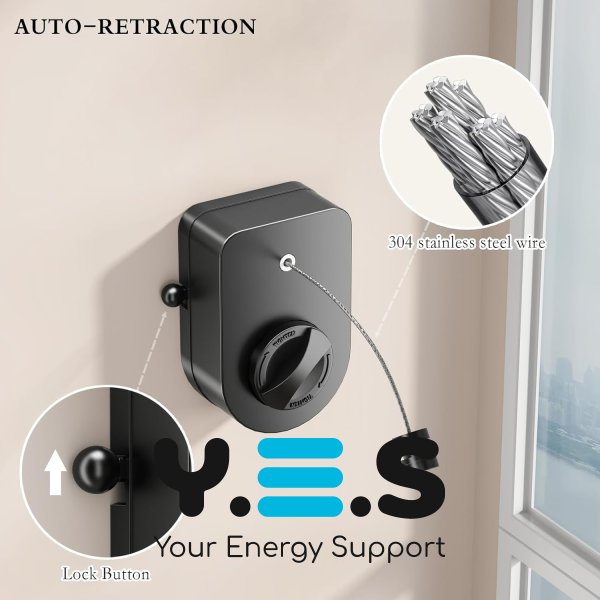 Сушарка для білизни настінна тросова Wall Dryer WD-5 — надійна та зручна