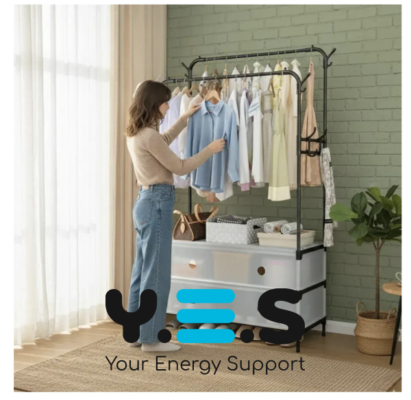 Підлоговий органайзер MJPP83: полиця для взуття + стійка-вішалка для одягу, для дому