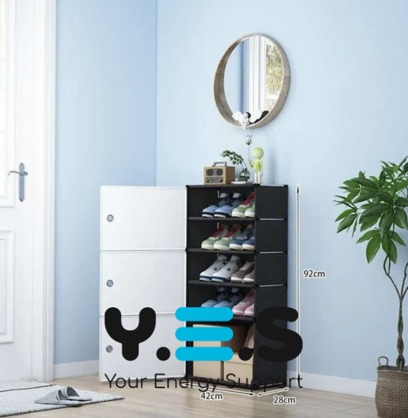 Закрита полиця-шафа для взуття BXG-03 — компактний стелаж для зберігання взуття