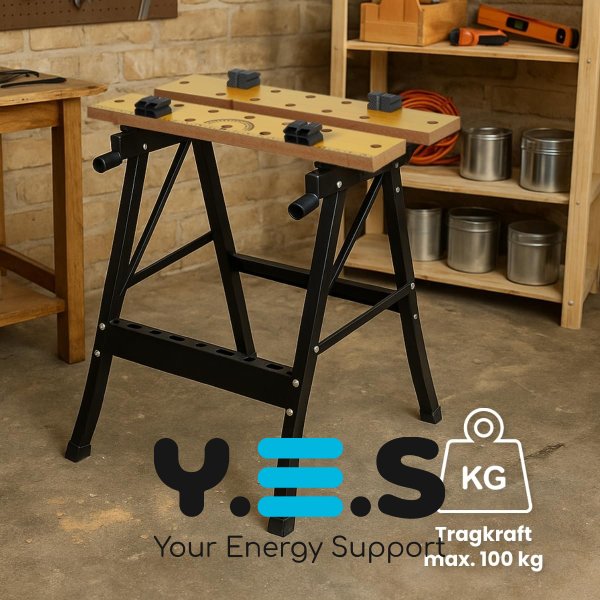 Розкладний робочий стіл-верстак Vorel FT 560×780×620 мм для майстерні