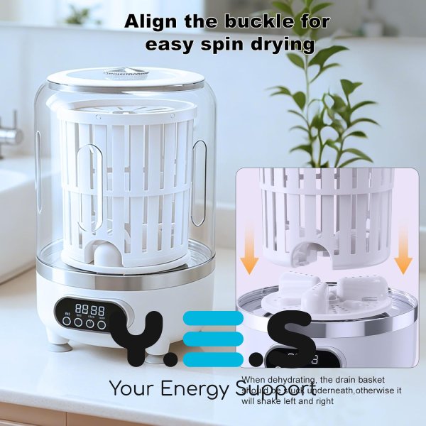 Міні пральна машинка 3-в-1 Laundry Cup для дому, компактна портативна