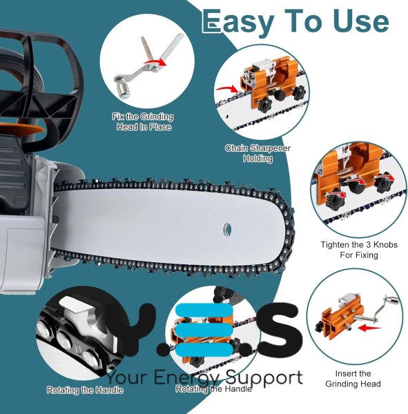 Ручна точилка BIGSTREN для заточування ланцюгів бензопил без демонтажу