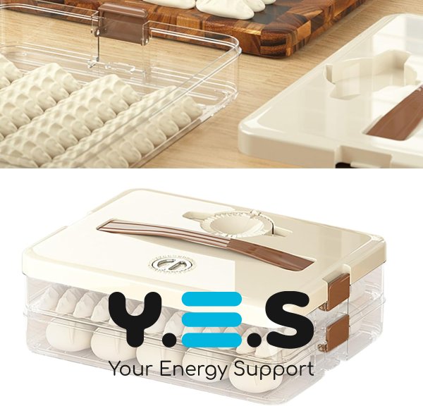 Дворівневий пластиковий контейнер для заморожування пельменів і вареників 30,5×22,5×7,5 см