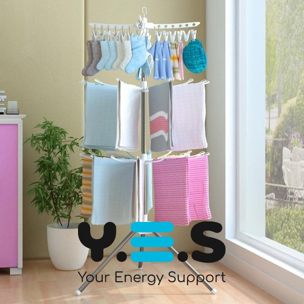 3-рівнева підлогова сушарка для одягу та дитячої/домашньої білизни