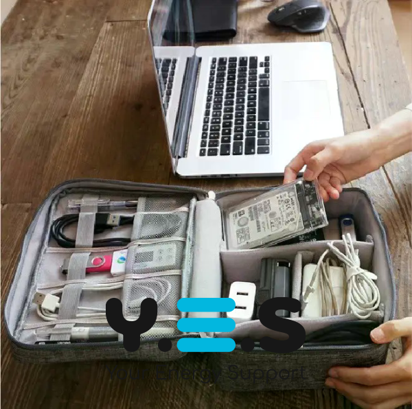 Дорожній органайзер для проводів, кабелів і зарядок — чохол для електроніки та аксесуарів