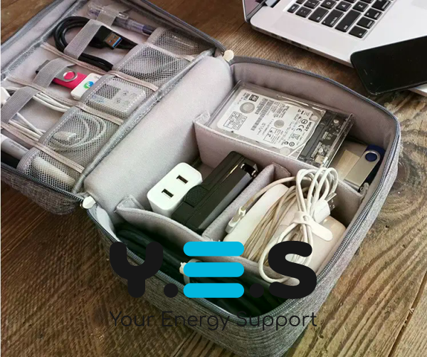 Дорожній органайзер для проводів, кабелів і зарядок — чохол для електроніки та аксесуарів