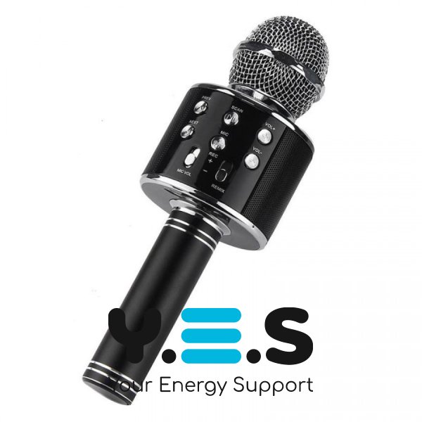 Бездротовий караоке-мікрофон WS858-1 з колонкою, Bluetooth, USB та microSD