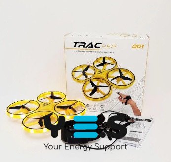 Міні квадрокоптер-дрон «тарілка» Trac KFR-001 з керуванням жестами через браслет