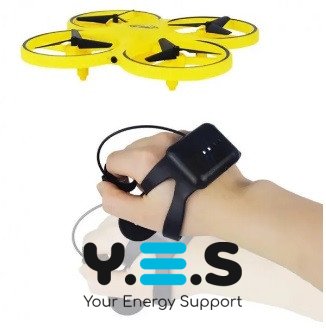 Міні квадрокоптер-дрон «тарілка» Trac KFR-001 з керуванням жестами через браслет