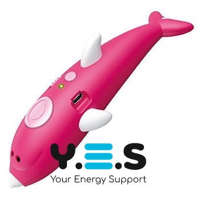 3D ручка 3dPen Dolphin 9003 з трафаретами «Дельфін», набір для дитячої творчості