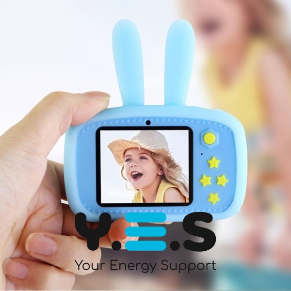 Дитяча фото-відеокамера Baby Photo Camera Rabbit «Зайчик» з таймером, масками та стікерами