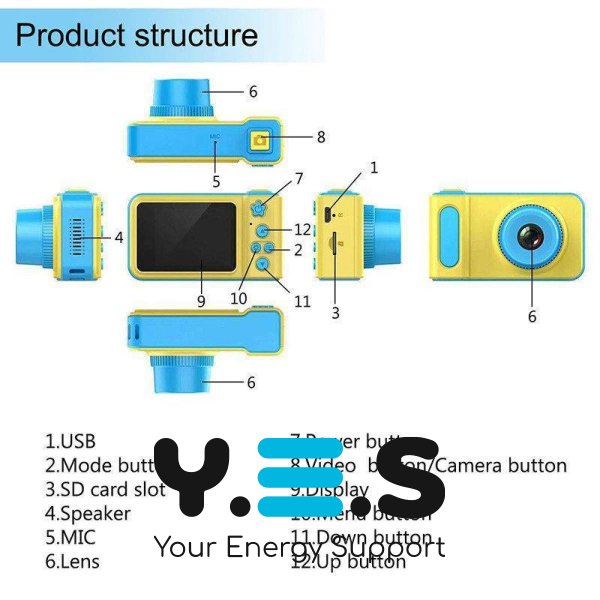 Дитячий цифровий фотоапарат Kids Camera Summer Vacation для фото та відео