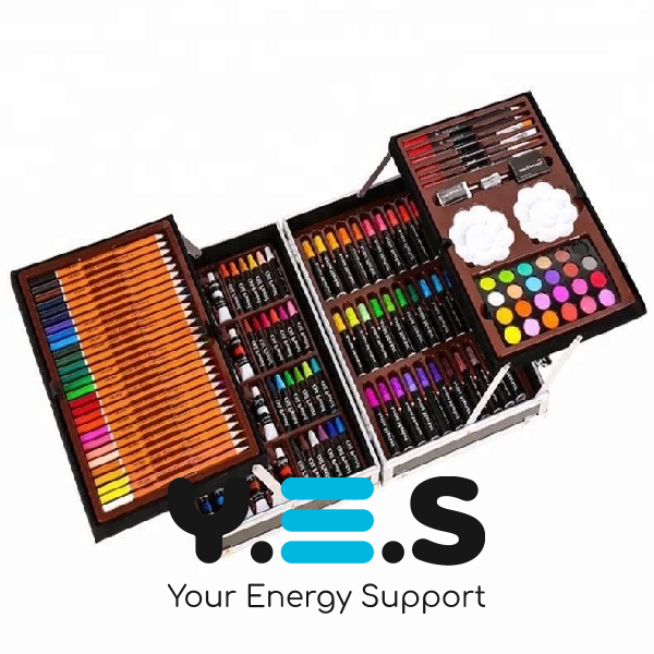 Дворівневий набір для малювання й творчості в кейсі «Єдиноріг», 145 предметів