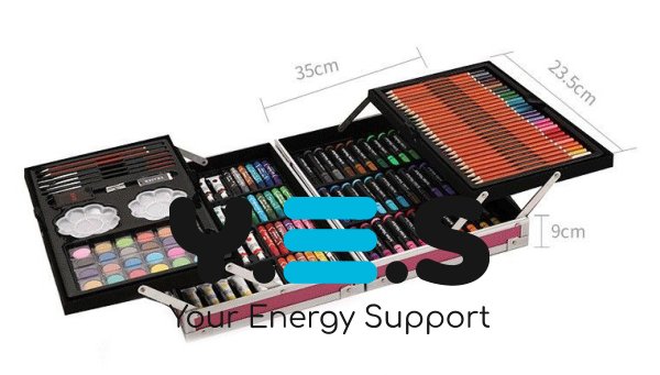 Дворівневий набір для малювання й творчості в кейсі «Єдиноріг», 145 предметів