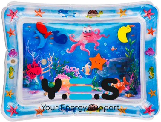 Розвивальний дитячий водний ігровий килимок для малюків, надувний (сенсорний)