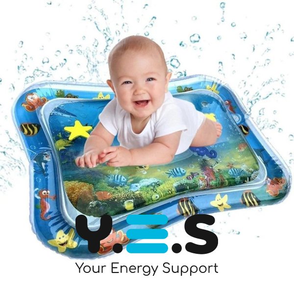 Розвивальний дитячий водний ігровий килимок для малюків, надувний (сенсорний)