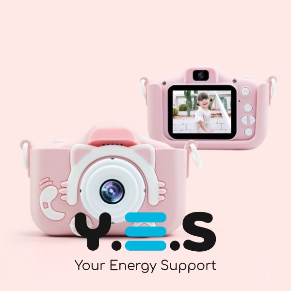 Протиударний дитячий цифровий фотоапарат-відеокамера «Котик» Smart Kids Camera 3 Series