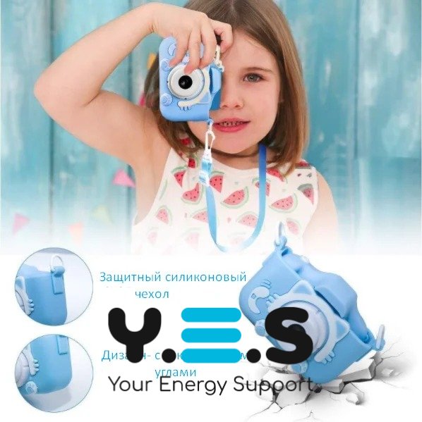 Протиударний дитячий цифровий фотоапарат-відеокамера «Котик» Smart Kids Camera 3 Series