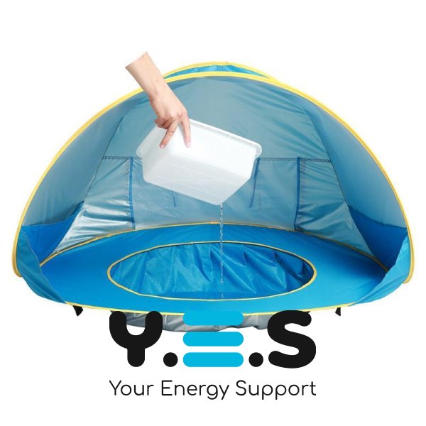 Дитячий пляжний намет-автомат з басейном 117×79 см, тент для малюків, UPF 50+ UV захист