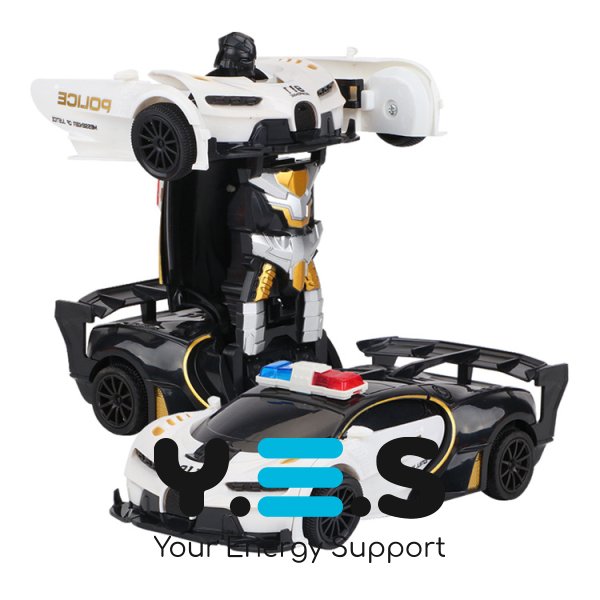 Радіокерована машинка-трансформер Bugatti Robot Car, автобот із пультом