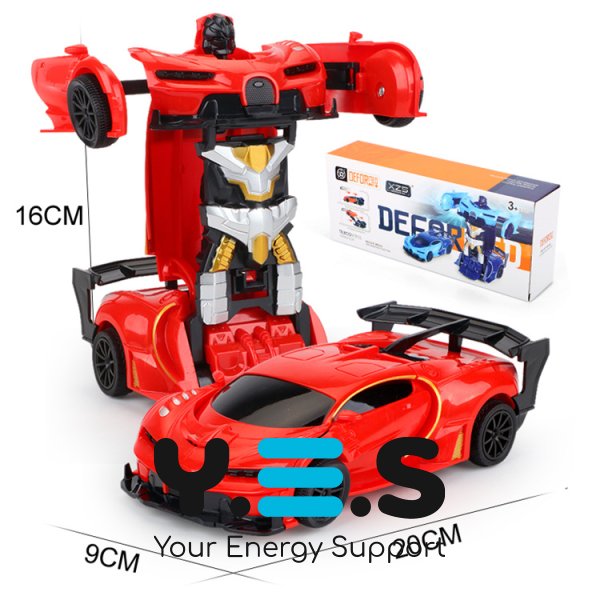 Радіокерована машинка-трансформер Bugatti Robot Car, автобот із пультом