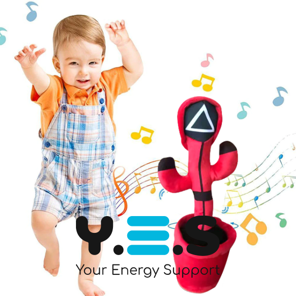 М’яка іграшка-повторюшка «Гра в кальмара»: танцюючий співаючий кактус Squid Game