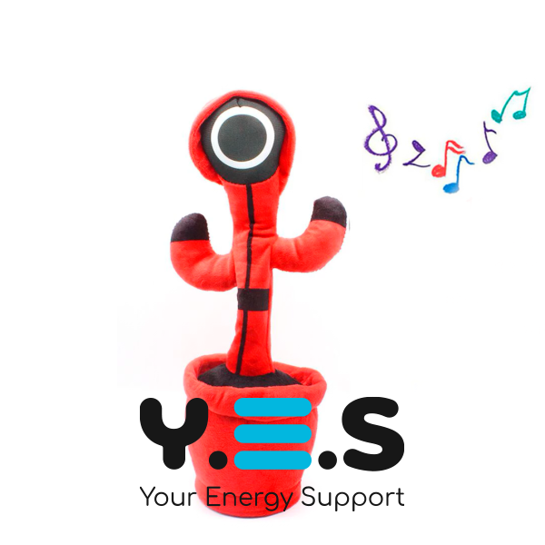 М’яка іграшка-повторюшка «Гра в кальмара»: танцюючий співаючий кактус Squid Game