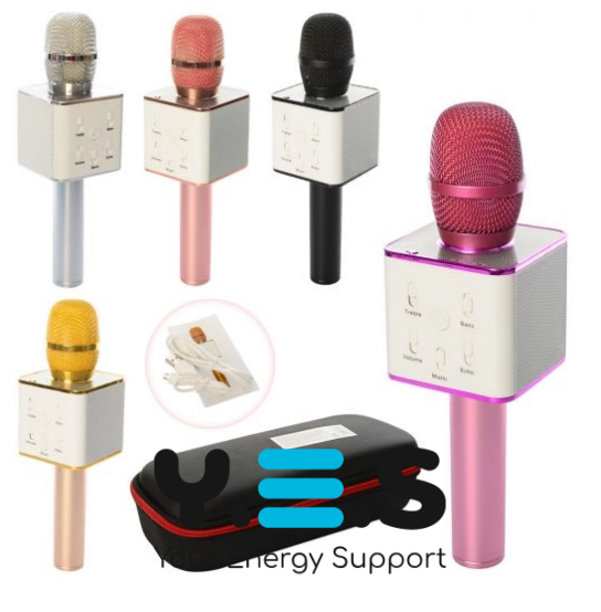 Караоке-мікрофон Q7 бездротовий Bluetooth зі вбудованою колонкою та ефектами голосу