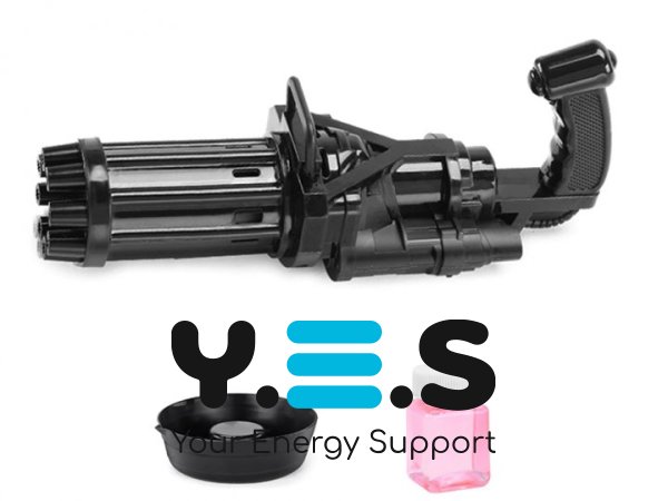 Іграшковий автомат‑пістолет для мильних бульбашок Bubble Gun BUBBLE BLASTER з пляшкою мила