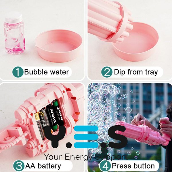 Іграшковий автомат‑пістолет для мильних бульбашок Bubble Gun BUBBLE BLASTER з пляшкою мила