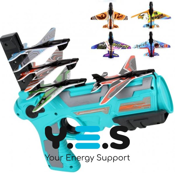 Дитячий іграшковий пістолет-катапульта з літачками Air Battle для повітряних боїв