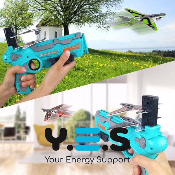 Дитячий іграшковий пістолет-катапульта з літачками Air Battle для повітряних боїв