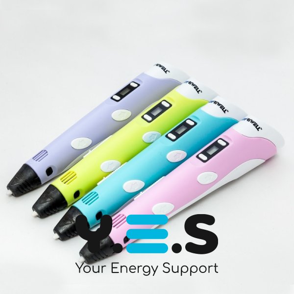 Дитяча 3D-ручка 3DPen-3 з дисплеєм: трафарети, 10 м пластику та підставка в комплекті