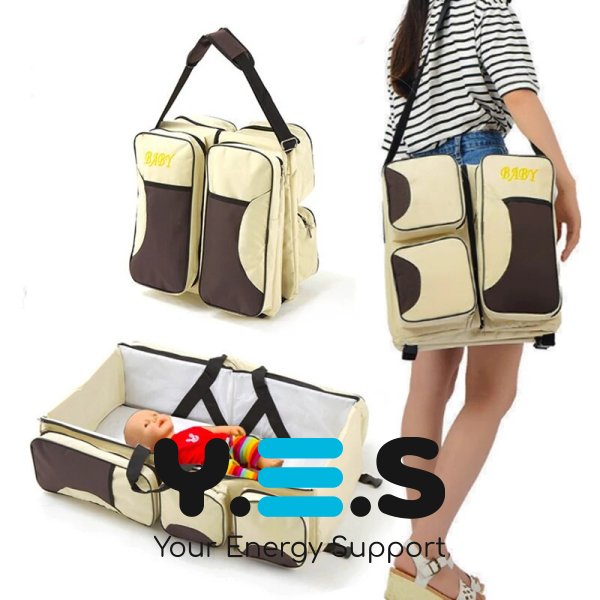 Складана сумка-ліжко для перенесення дитини Ganen Baby Bed & Bag, бежева