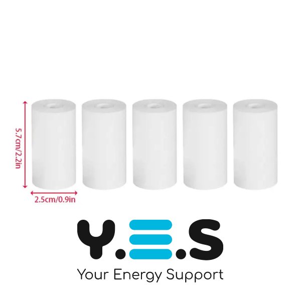 Набір термопаперу для портативного принтера: 5 рулонів, папір для дитячого термопринтера