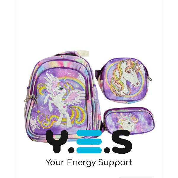 Дитячий шкільний рюкзак 3 в 1 для дівчаток «Дельфінчик» (набір: рюкзак+сумка+пенал)