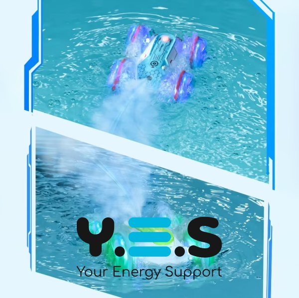 Трюкова радіокерована машинка-перевертень Amphibious Stunt: їздить по воді, дим, підсвітка