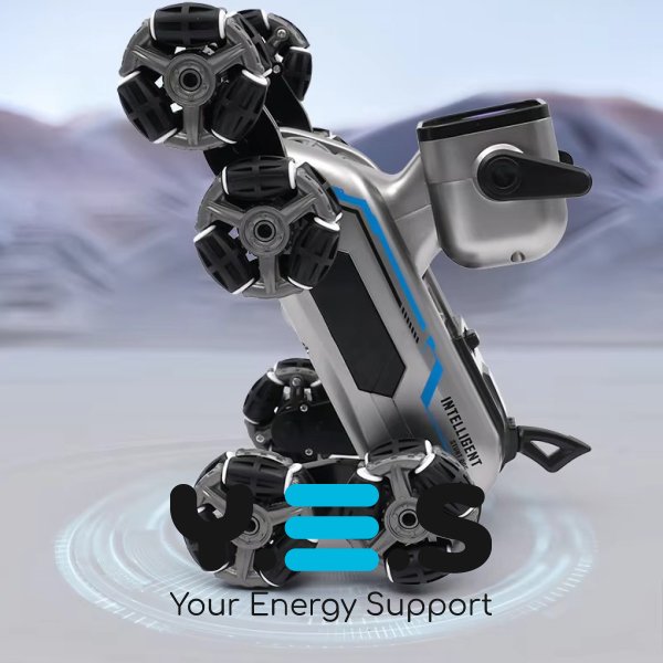 Радіокерований робот-пес Stunt Robot Dog на колесах: вбудований динамік і LED-підсвітка