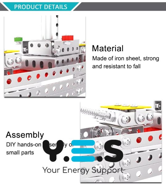 Металевий гвинтовий конструктор корабель X688-1 для дітей, 246 деталей