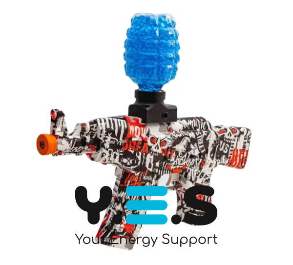 Дитячий орбібольний автомат GUN TOYS WH10 — кулемет‑пістолет, стріляє орбізами та гелевими кульками