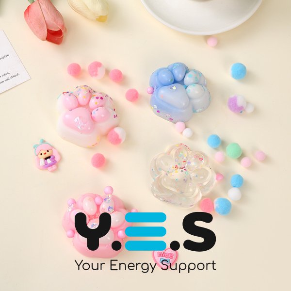 Антистрес-іграшка Squish Cat Paw: силіконова сквіш-лапка котика (таба) для дітей