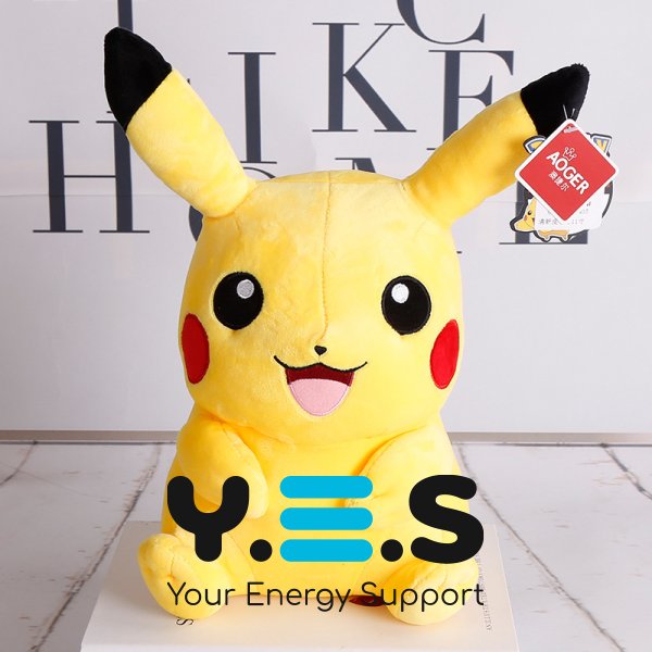 М’яка іграшка-обіймашка Пікачу, антистрес-подушка 45 см