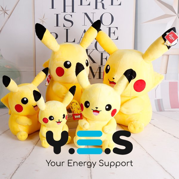М’яка іграшка-обіймашка Пікачу, антистрес-подушка 45 см