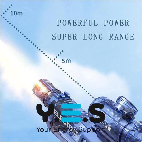 Електричний водяний бластер A2: акумуляторний автоматичний пістолет з підсвіткою та великим баком