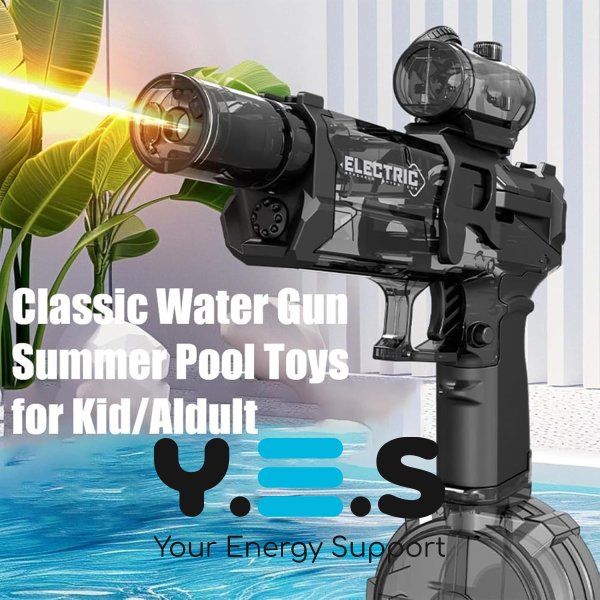 Електричний водяний бластер A2: акумуляторний автоматичний пістолет з підсвіткою та великим баком