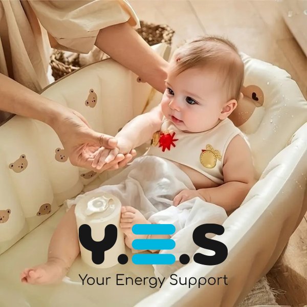 Портативна надувна ванночка для малюків з антиковзним дном та насосом