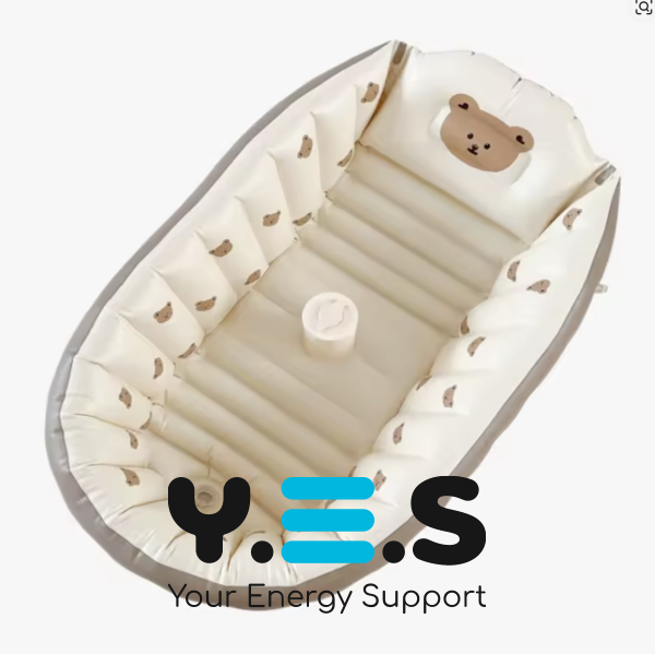 Портативна надувна ванночка для малюків з антиковзним дном та насосом