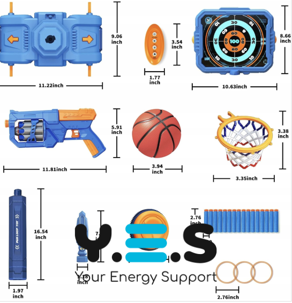 Дитячий тир 3в1 801-17: баскетбол, пістолет і мобільна мішень (набір для дітей)