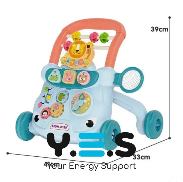 Дитячі ходунки-каталка 4в1 з розвивальним центром: сортер, шестерні, баскетбольне кільце