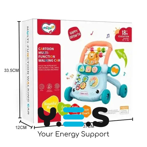 Дитячі ходунки-каталка 4в1 з розвивальним центром: сортер, шестерні, баскетбольне кільце